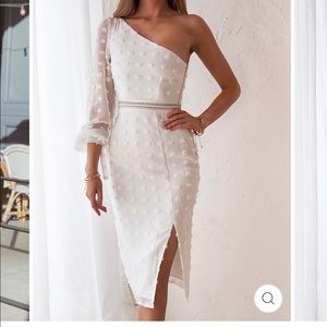 Jaus midi white dress